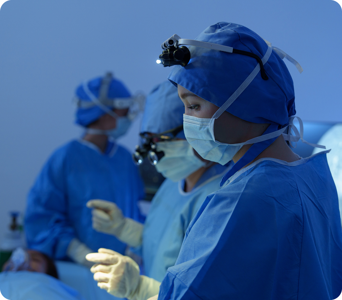 Surgeons performing an operation